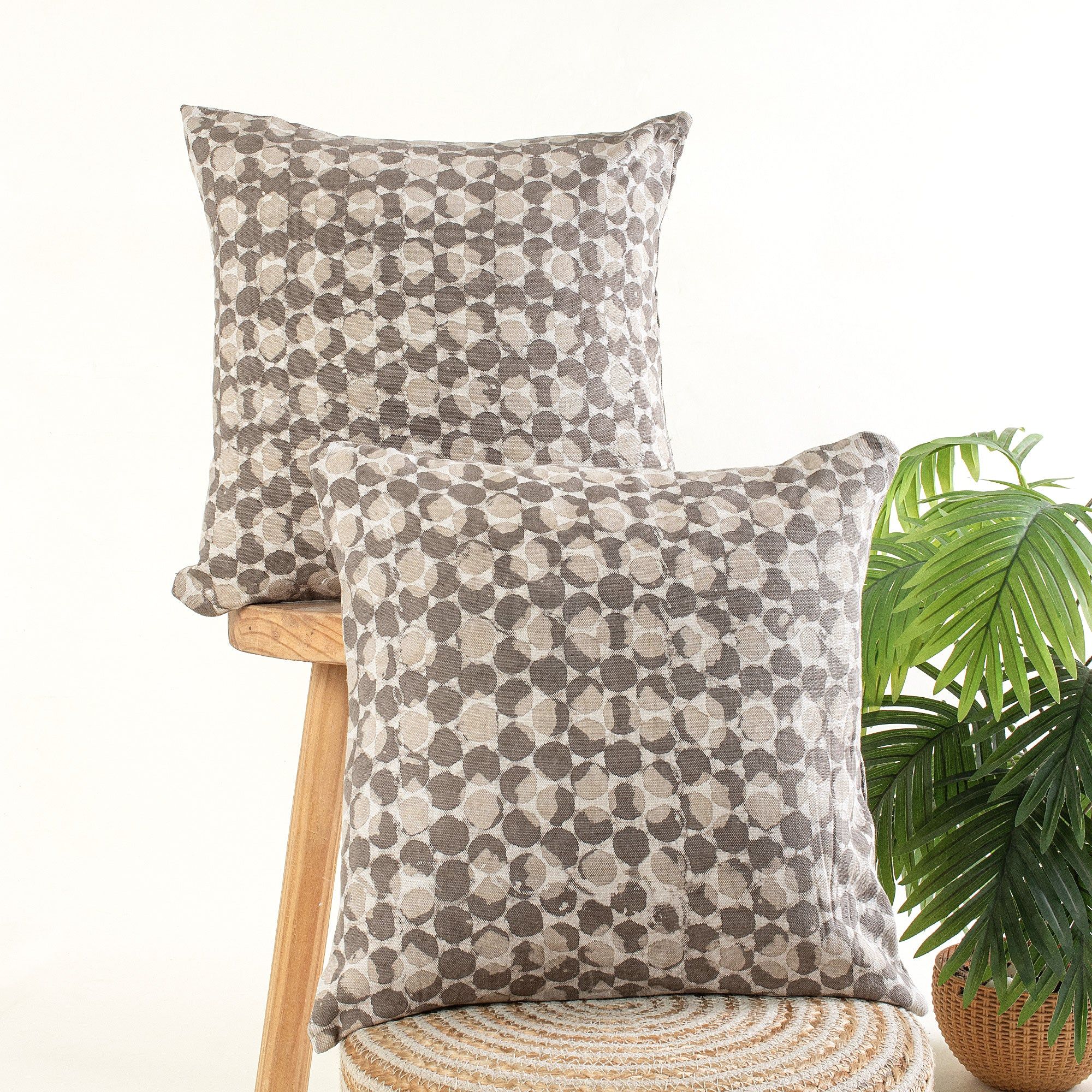 Handmade Kashish Print Cotton Canvas Cushion Cover